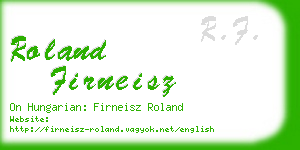 roland firneisz business card